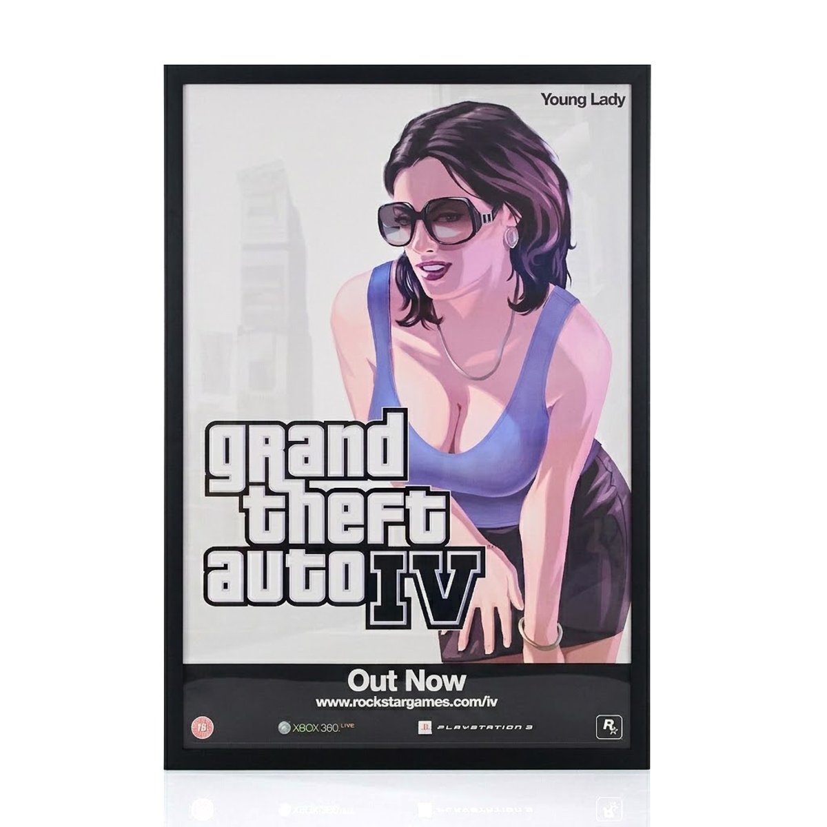 Framed Grand Theft Auto IV Promotional Poster