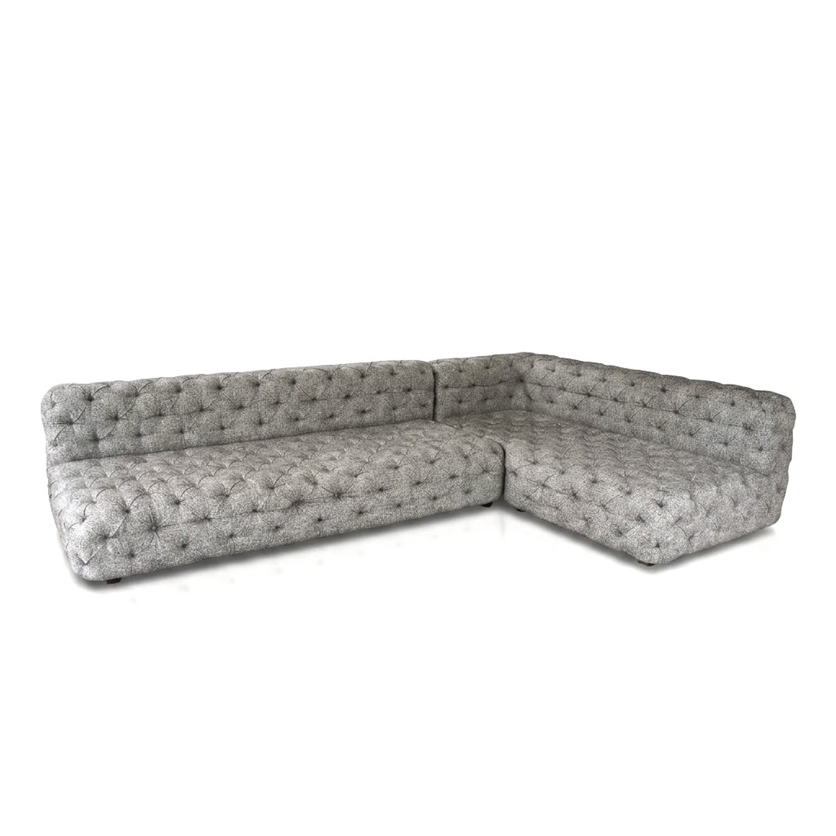 George Smith Bespoke Deep-Buttoned Corner Sofa