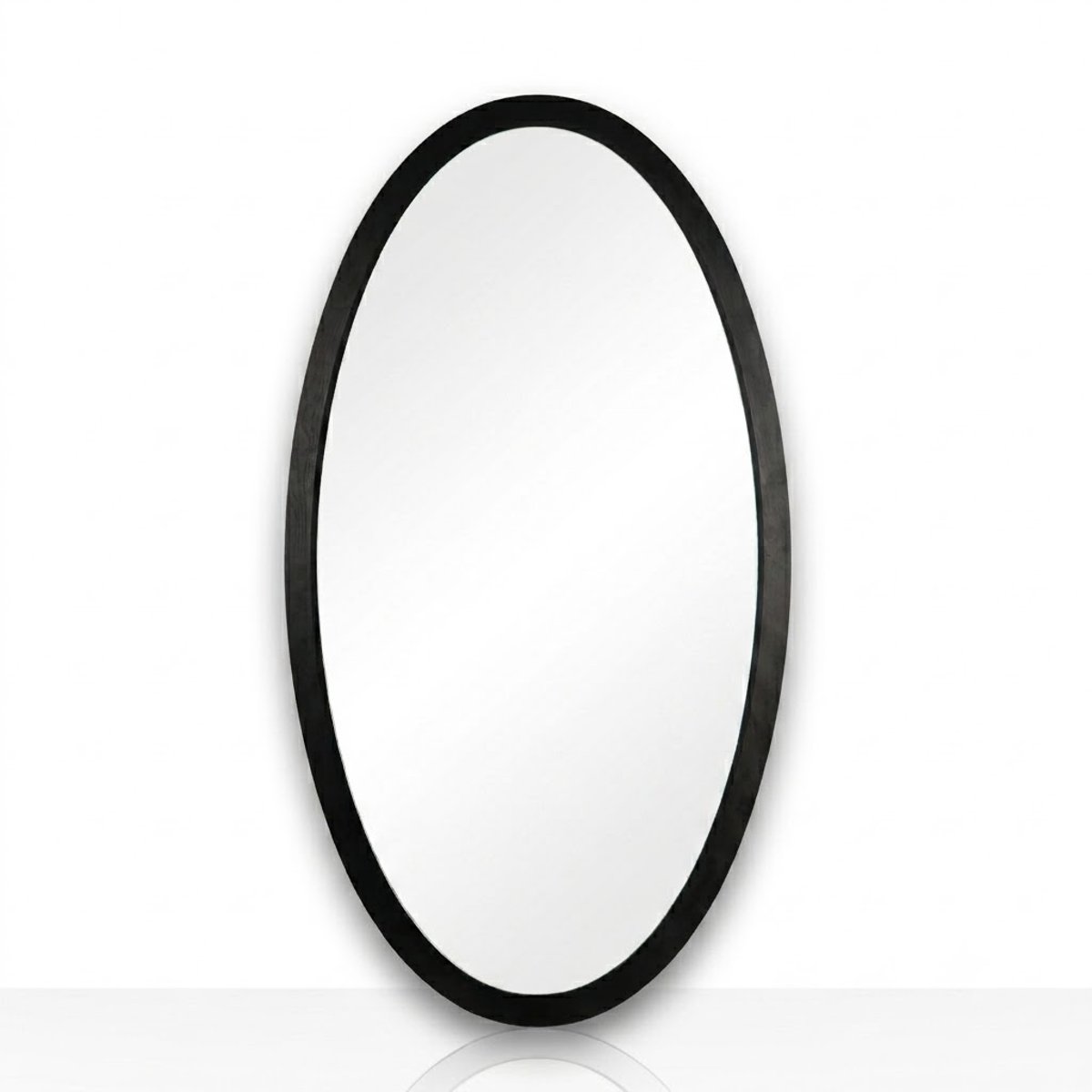 Porada Four Seasons Oval Mirror in Stained Ash