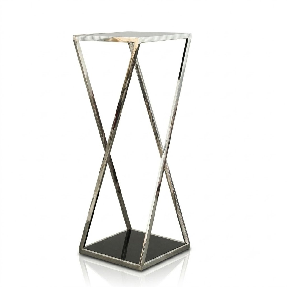 Eichholtz Cross Side Table in Stainless Steel