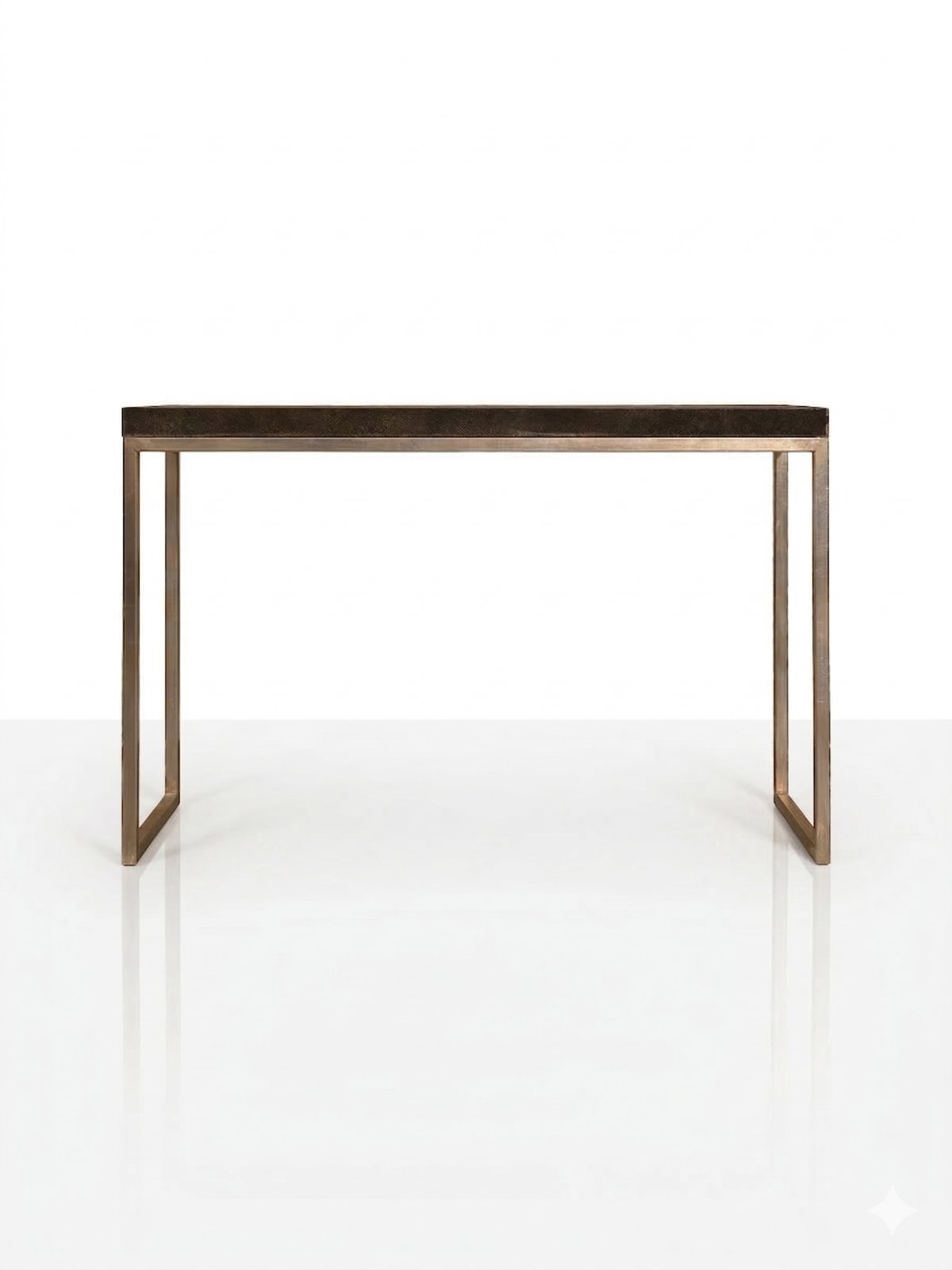 Dark Grey Shagreen Console Table