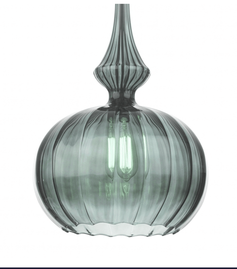 Heathfield & Co Zola Pendant Light in Opal Jade Glass