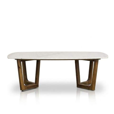 Oak Furnitureland Islington Coffee Table in Marble and Acacia