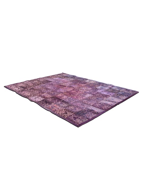Mansour Modern Laser-Cut Hide Rug in Violet