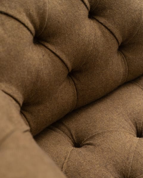 Mustard Tweed Chesterfield Sofa on Turned Legs (photo 2)