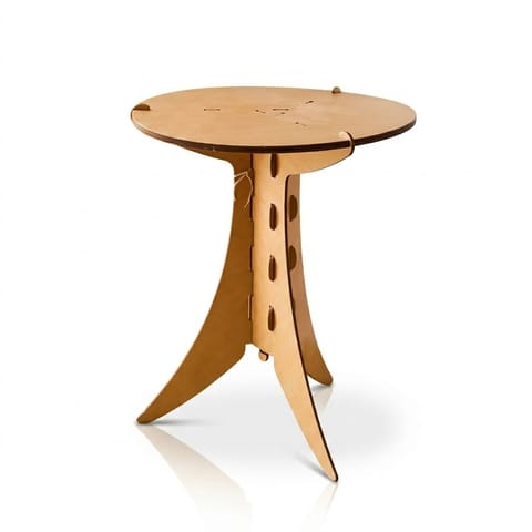Plywood Puzzle Side Table by David Kawecki 1960s Stamp