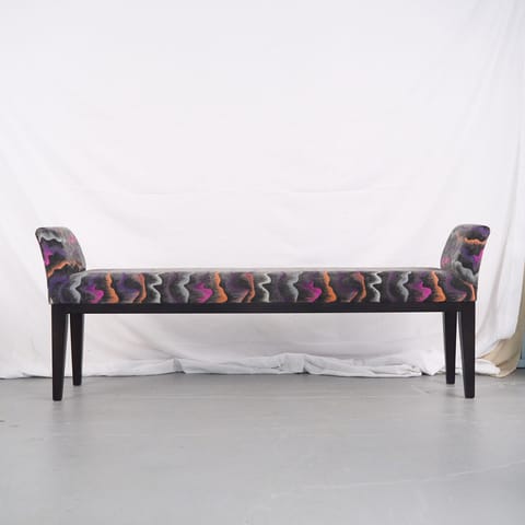 Sable Interiors Bench in a Missoni Flame-Stitch Fabric (photo 2)