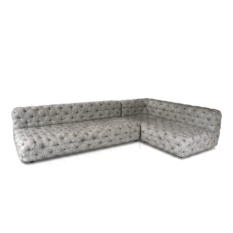 George Smith Bespoke Deep-Buttoned Corner Sofa