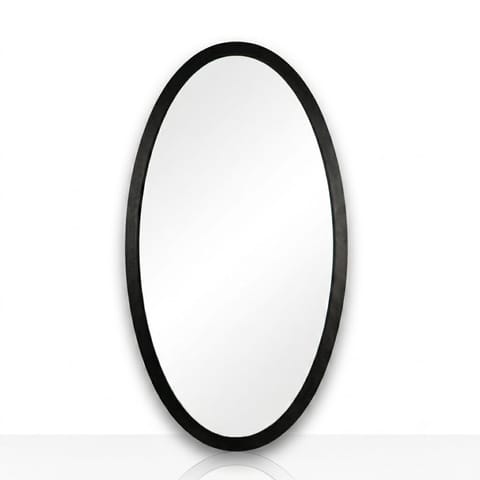 Porada Four Seasons Ovale Mirror in Wenge-Stained Ash