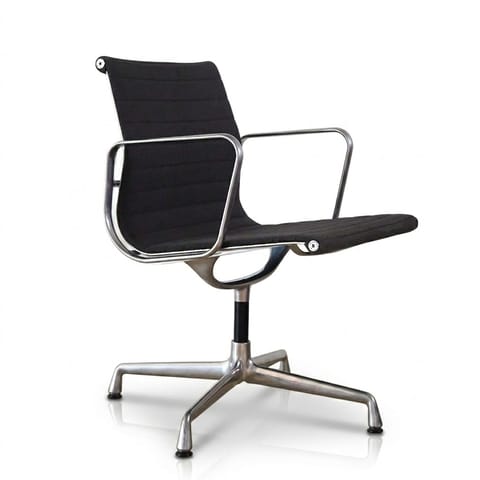 Vitra Eames aluminium office chair, Balck Fabric