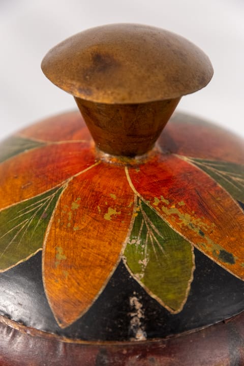 Large Hand-Painted Indian Floor Vase (1) (photo 2)