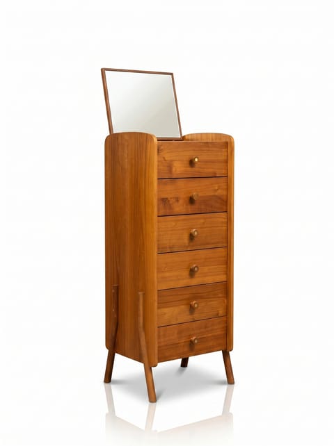Heal's Tallboy Dressing Chest in Teak