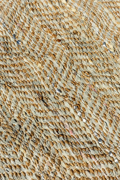 Woven Leather and Jute Rug (photo 2)