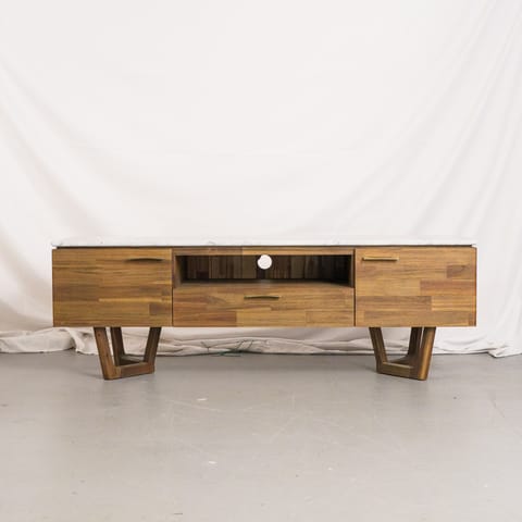 Oak Furnitureland Islington TV Unit in Acacia and Marble (photo 2)