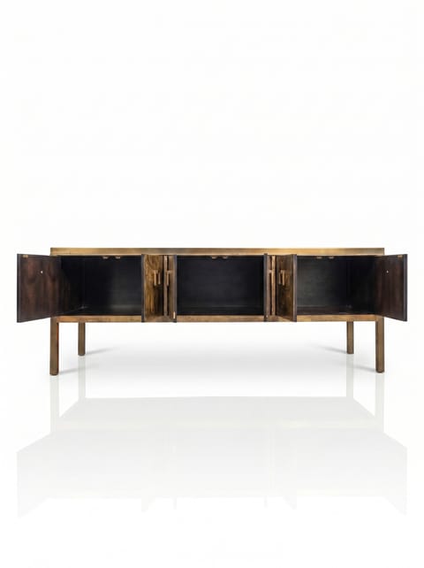 Acid-Etched Brass Sideboard by Bernard Rohne (photo 2)