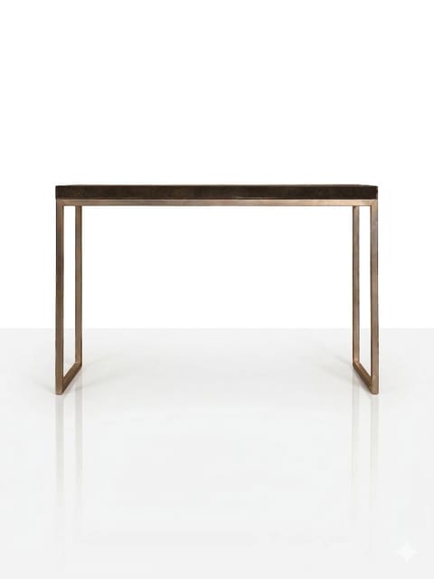 Dark Grey Shagreen Console Table