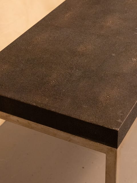 Dark Grey Shagreen Console Table (photo 2)