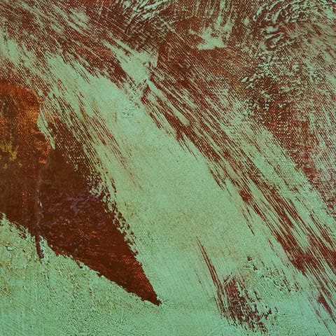 Large Textured Abstract Painting in Verdigris and Russet (photo 2)