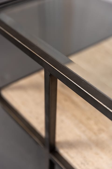 Bernhardt Harlow Coffee Table in Steel and Travertine (photo 2)