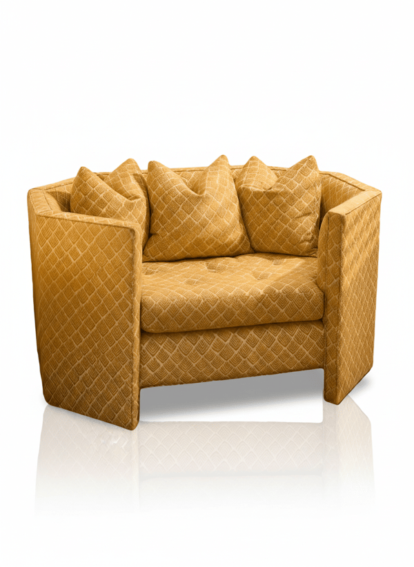 Yellow Octagonal Framed upholstered Armchair by Talisman Bespoke